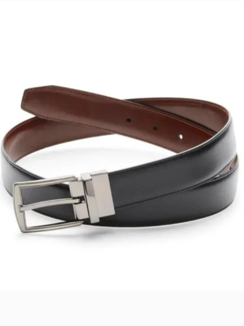 Perry Ellis Black Reversible Leather Belt